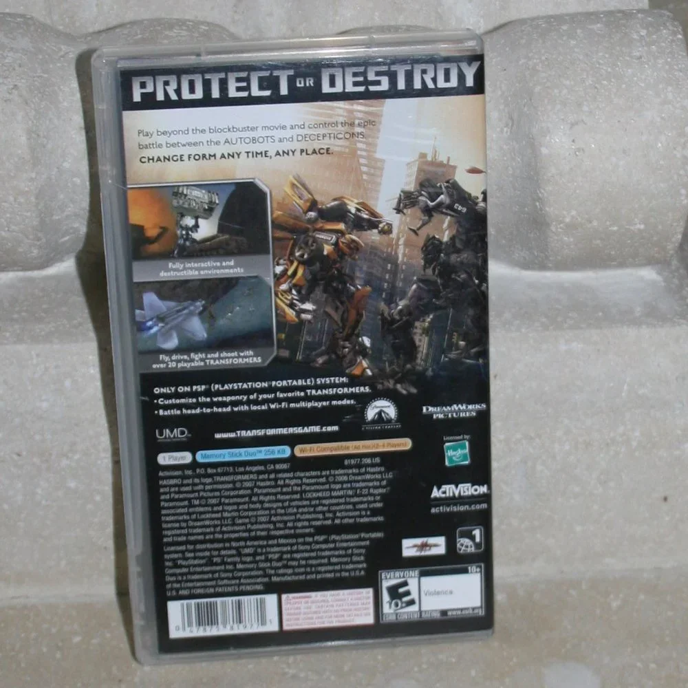 PSP Game Portable Playstation - Transformers The Gate